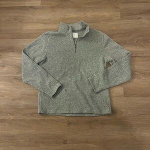 Old Navy Men's Heather Gray Quarter Zip-Up Sweater
